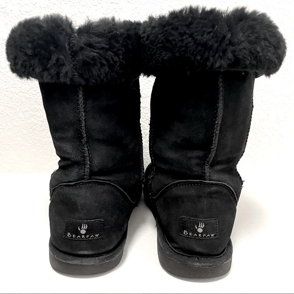 BearPaw •Emma Black Suede Boots Sz 9 - Picture 5 of 8